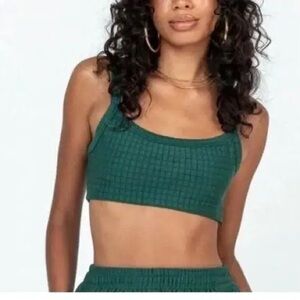 Princess Polly Arabella Green Crop Top